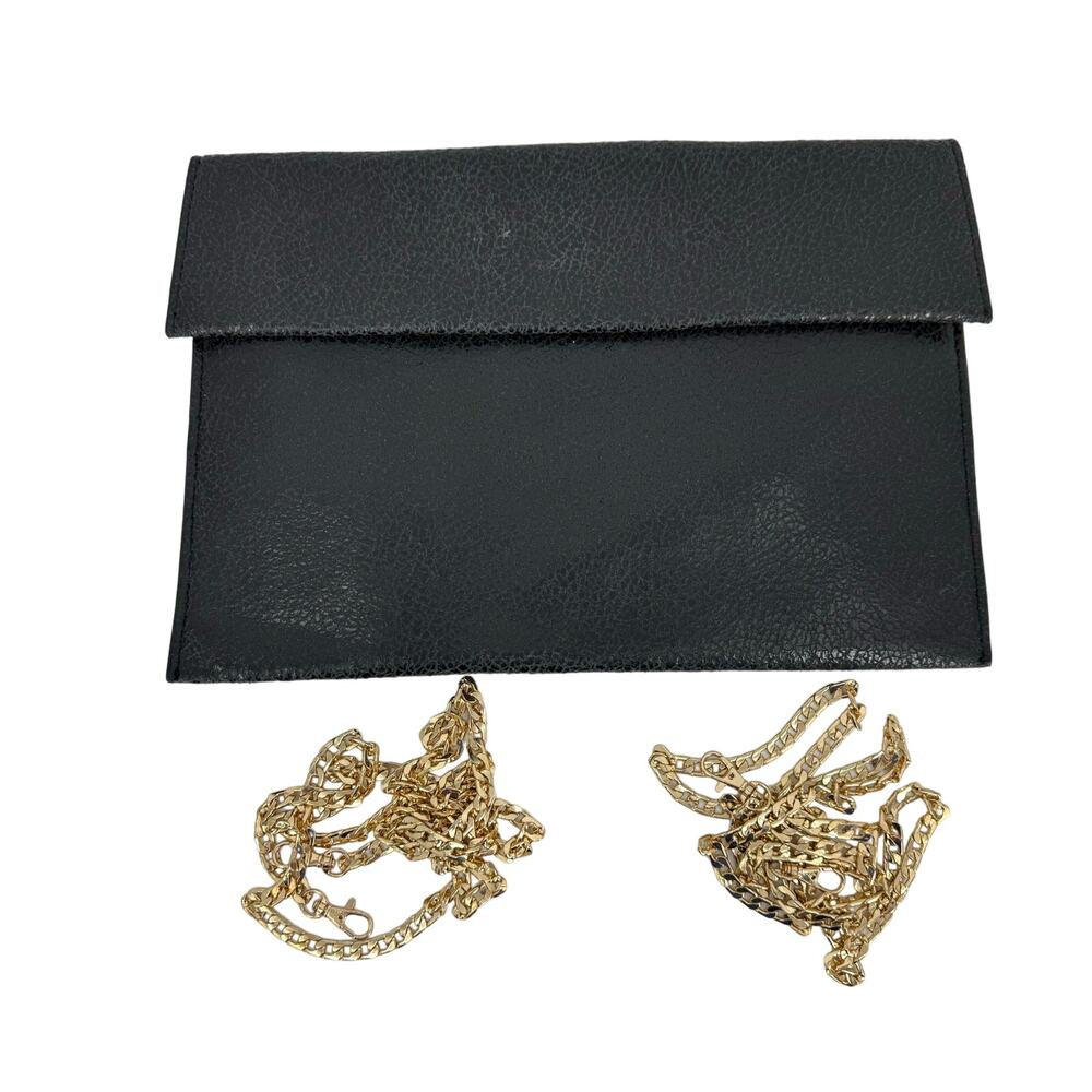 Urban Expressions Clutch Crossbody Bag Black Vegan Leather Mobwife Event Preppy